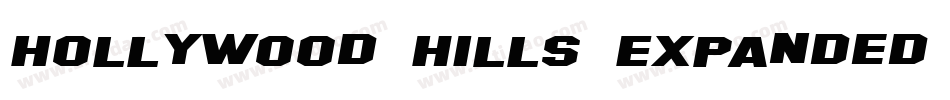 Hollywood Hills Expanded Italic字体转换